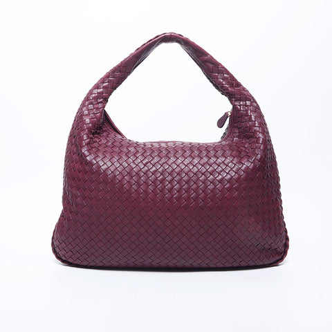 ボッテガヴェネタ BOTTEGAVENETA イントレチャート レザー ショルダーバッグ バーガンディー WS11254