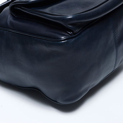 Bottegaveneta Intrecciato Lamb Leather Backpack/Daypack Navy Beige WS11261