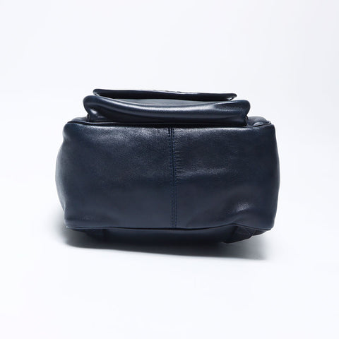 Bottegaveneta Intrecciato Lamb Leather Backpack/Daypack Navy Beige WS11261