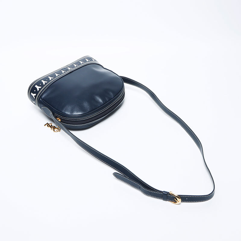 イヴサンローラン Yves Saint Laurent バッグ ショルダーバッグ YSLチャーム カーフレザー カバン レディース ネイビー サンローラン SAINT LAURENT ショルダーバッグ カイア YSLロゴ