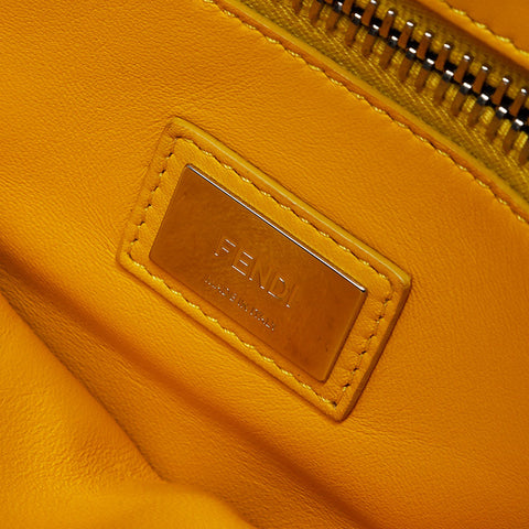 Fendi Peekaboo皮革银色金属拟合中肩袋蓝色WS11274