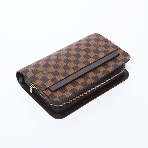 ルイ・ヴィトン LOUIS VUITTON 2008 ダミエ サンルイ クラッチバッグ ブラウン WS11278