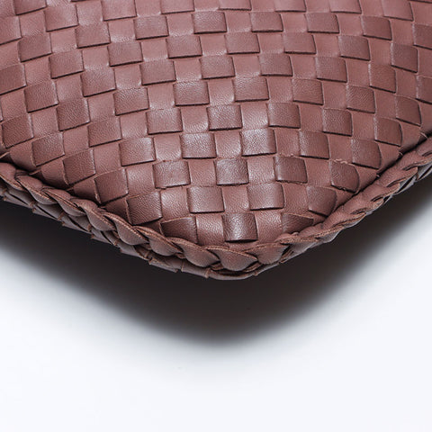 ボッテガヴェネタ BOTTEGAVENETA イントレチャート ラムレザー ショルダーバッグ ブラウン WS11279