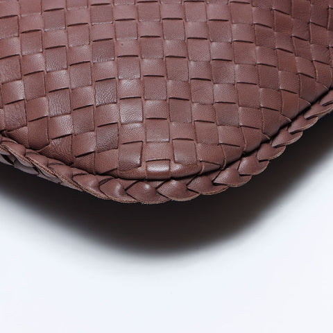 ボッテガヴェネタ BOTTEGAVENETA イントレチャート ラムレザー ショルダーバッグ ブラウン WS11279