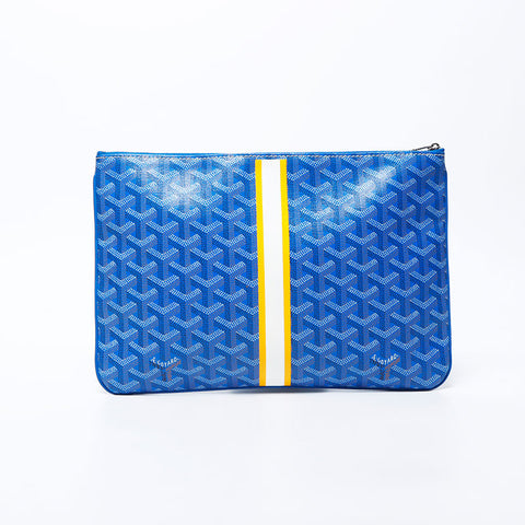 Goyard Goyard全面图案Senna MM离合器袋蓝色WS11284