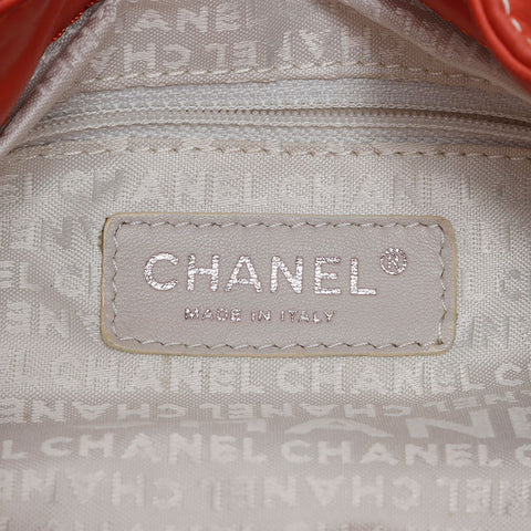 シャネル CHANEL 10番台 ワイルドステッチ ココマーク シルバー金具 巾着 ショルダーバッグ ピンク WS11289