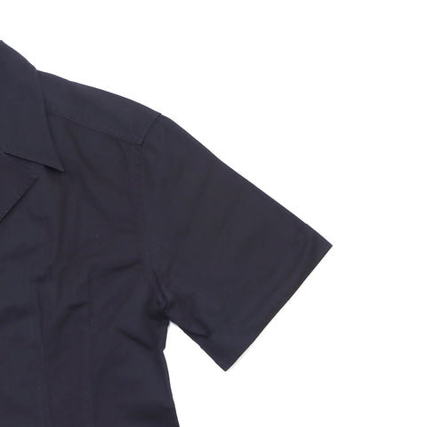 Chanel Coco Button Size 44 2019 Short Sleeve Shirt Cotton Black WS1129