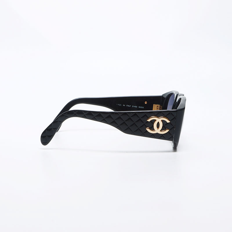 Chanel Coco Mark Matelasse Sunglasses Black WS11304 – NUIR