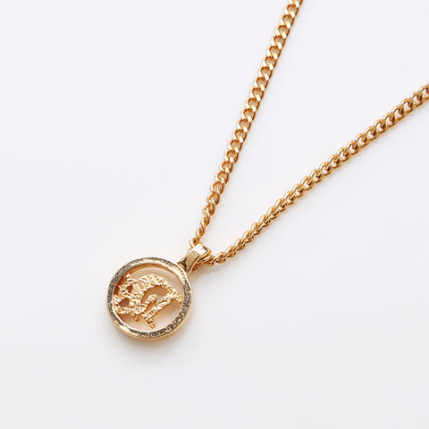 Christian Dior Logo Round Collier Gold WS11310
