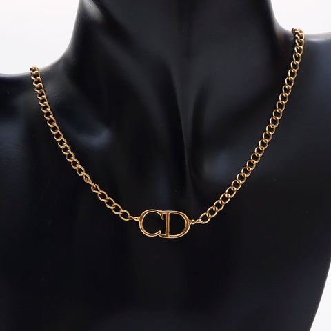 基督教Dior CD徽标项链黄金WS11315