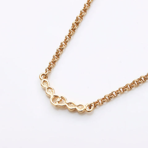 Christian Dior CD Logo Rhinestone Necklace Gold WS11324