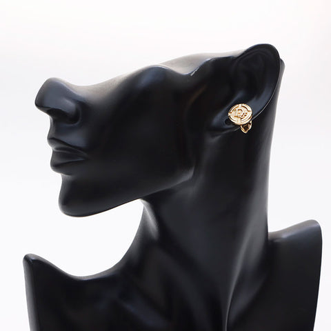 Christian Dior Logo Round Orees Oreing Gold WS11332
