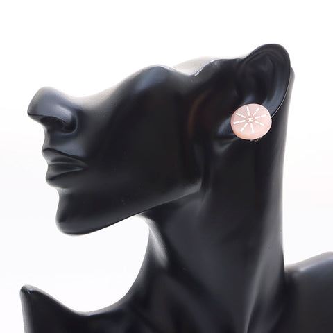 Chanel Round Coco Mark 07C Boucles d'oreilles roses WS11348