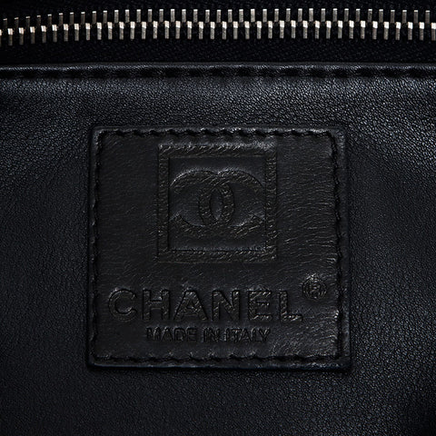 CHANEL 11th Chain Fur Shoulder Bag black WS11360