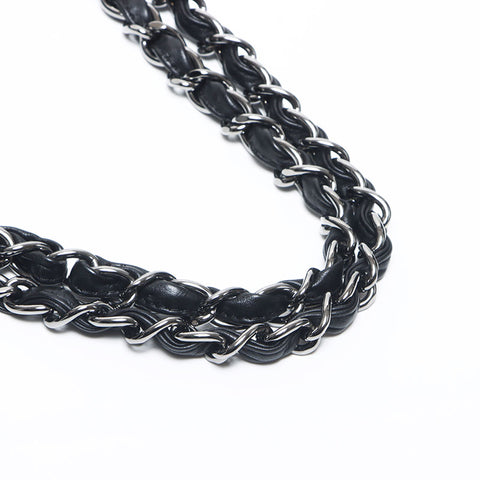 シャネル CHANEL 11番台 チェーン ファー  ショルダーバッグ ブラック WS11360