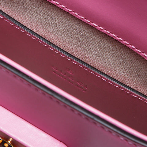 Gucci Bamboo 2way迷你顶部手柄肩带粉红色WS11361