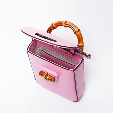 Gucci Bamboo 2way迷你顶部手柄肩带粉红色WS11361