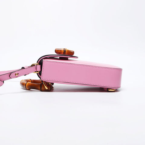 Gucci bambou 2way mini handle supérieur sac à épaule rose ws11361