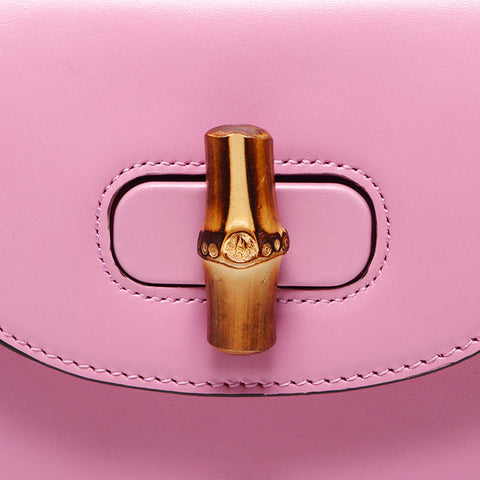Gucci bambou 2way mini handle supérieur sac à épaule rose ws11361