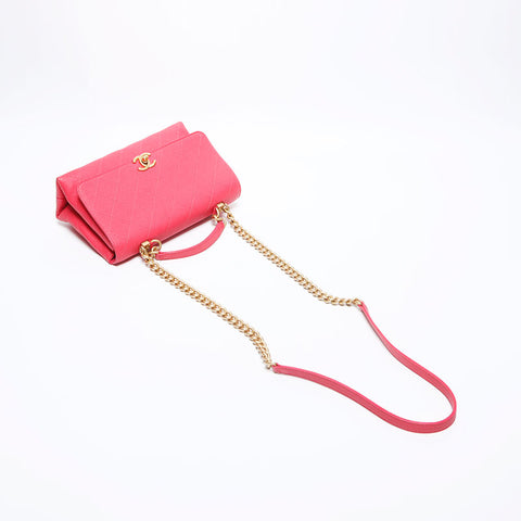 Chanel CHANEL 30 Turnlock 2WAY Caviar Skin Top Handle Shoulder Bag Pink WS11362