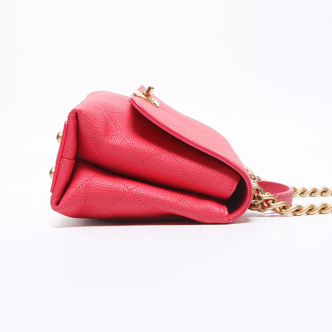 Chanel CHANEL 30 Turnlock 2WAY Caviar Skin Top Handle Shoulder Bag Pink WS11362