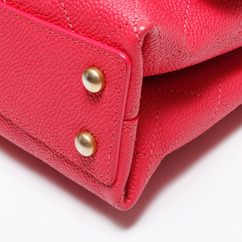 Chanel CHANEL 30 Turnlock 2WAY Caviar Skin Top Handle Shoulder Bag Pink WS11362