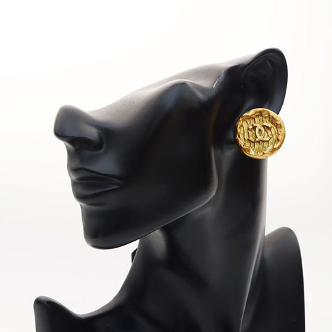 CHANEL COCO Mark Large Round Earring gold WS11376