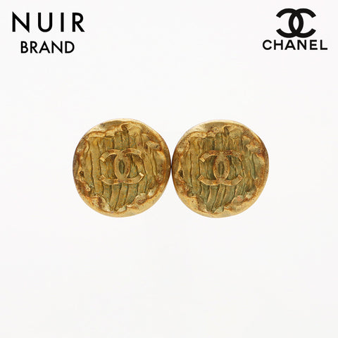 CHANEL COCO Mark Large Round Earring gold WS11376