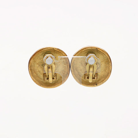 CHANEL COCO Mark Large Round Earring gold WS11376