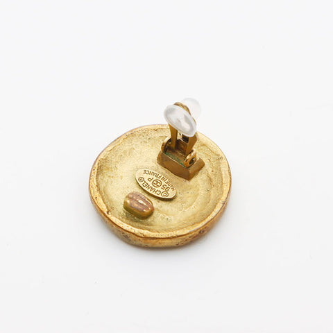CHANEL COCO Mark Large Round Earring gold WS11376