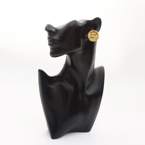 CHANEL COCO Mark Large Round Earring gold WS11376