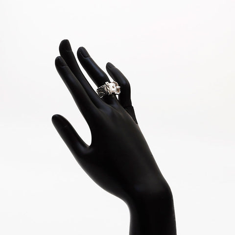 Hermes Dianne Belt Size 8 Ring Silver WS11388