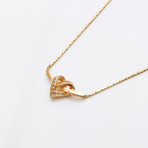 Christian Dior Heart Rhingestone Collier Gold WS11398