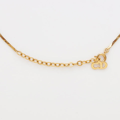 Christian Dior Heart Rhingestone Collier Gold WS11398