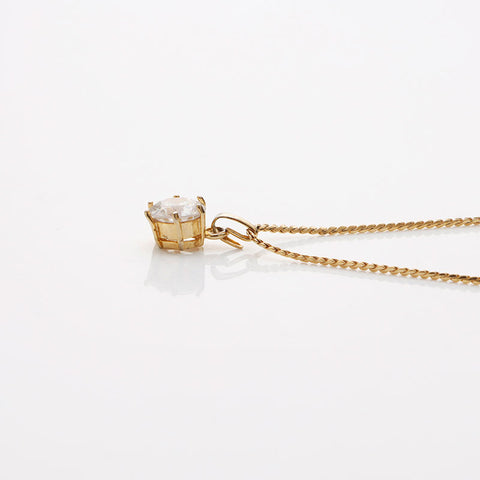 克里斯蒂安·迪奥（Christian Dior）圆形水钻项链金黄金WS11399