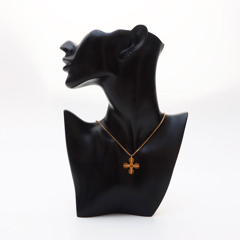 CHANEL COCO Mark Kuroba Rhinestone 01C Necklace gold WS11413