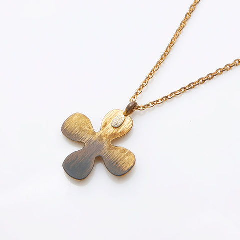 CHANEL COCO Mark Kuroba Rhinestone 01C Necklace gold WS11413