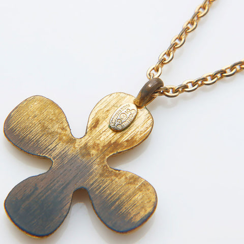 CHANEL COCO Mark Kuroba Rhinestone 01C Necklace gold WS11413