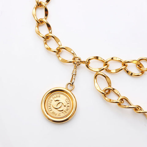 Chanel Coco Mark Chain 94A Belt Gold WS11414