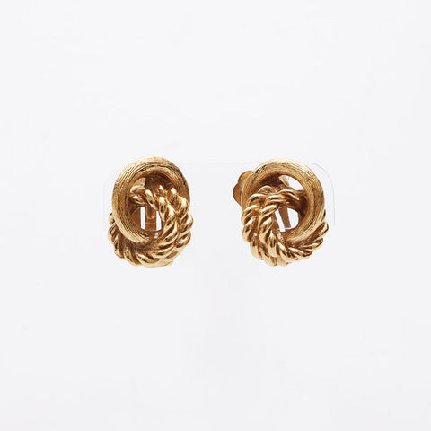 克里斯蒂安·迪奥（Christian dior Twist）耳环金黄金WS11425