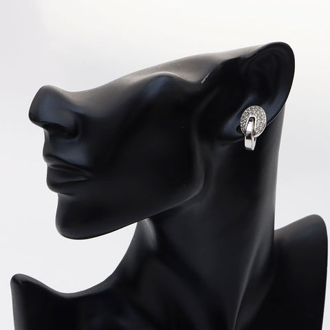 Boucle d'oreille strass GIVENCHY Argent WS11430