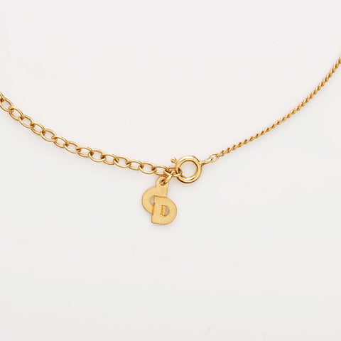 Christian Dior CD Logo Collier Rhingestone Gold WS11442