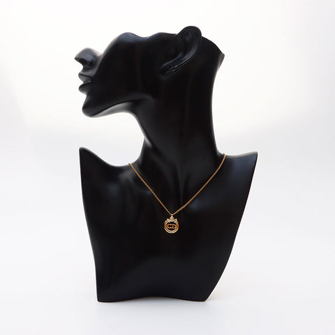 Christian Dior CD Logo Collier Rhingestone Gold WS11442