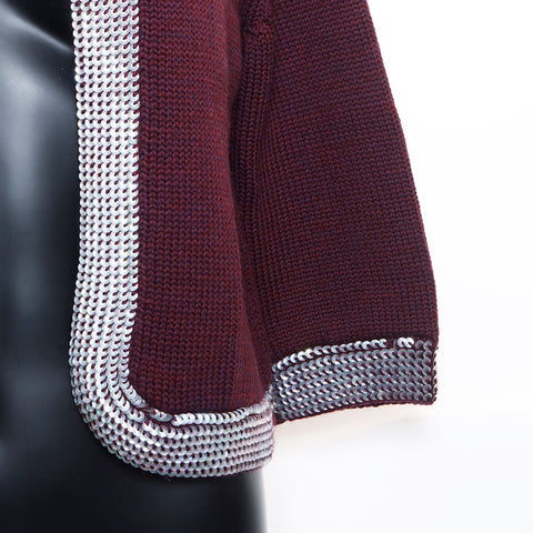 CHANEL Size:38 Wool Sequins 1999 ensemble purple WS11450