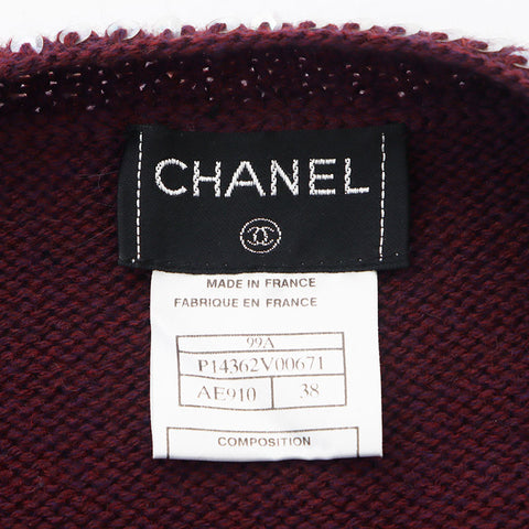 CHANEL Size:38 Wool Sequins 1999 ensemble purple WS11450