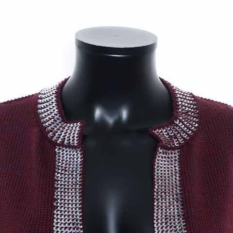 CHANEL Size:38 Wool Sequins 1999 ensemble purple WS11450