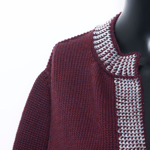 CHANEL Size:38 Wool Sequins 1999 ensemble purple WS11450
