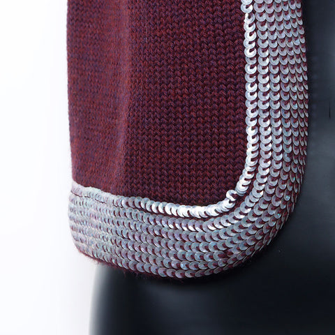 CHANEL Size:38 Wool Sequins 1999 ensemble purple WS11450