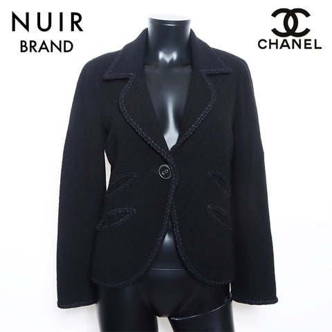 シャネル CHANEL Size:36 08C ツイード ジャケット ブラック WS11451