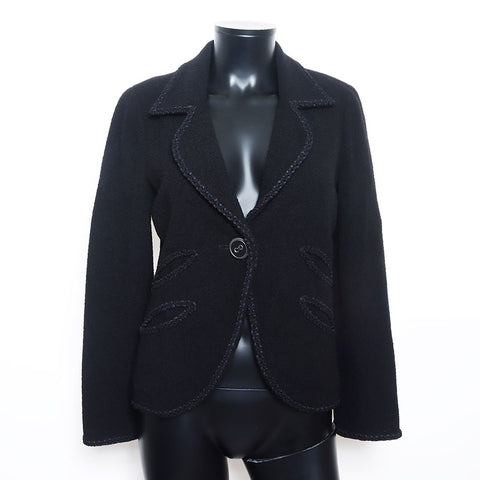 香奈儿香奈儿（Chanel Chanel）尺寸：36 08C Tweed夹克黑色WS11451